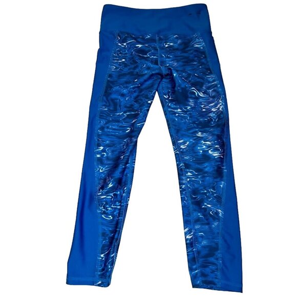 Under Armour‎ HeatGear Compression Leggings Blue Water Pattern Women's Size M - Picture 6 of 6